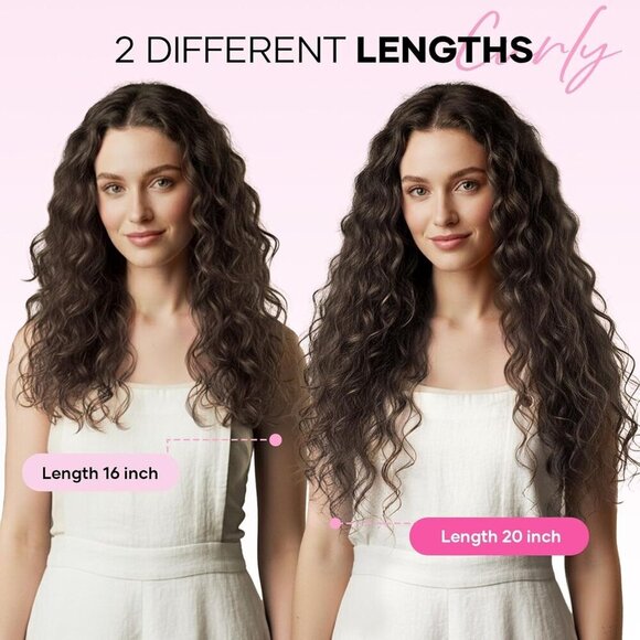 Curly Clip In Hair Extensions Synthetic 16 Inch Ash Blonde Highlights Women main image 7